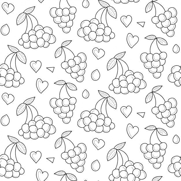 bayas de patrones sin fisuras con corazones.