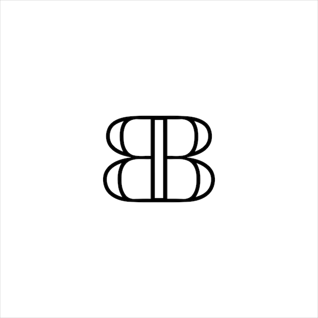 BB creativo y elegante Monograma