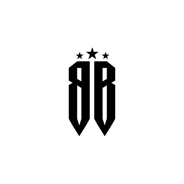 BB Monogram Logo Design letra texto nombre símbolo monocromo logotipo alfabeto carácter simple logo