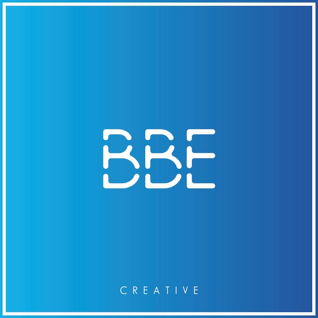 BBE Creative Vector Latter Diseño del logotipo Minimal Latter Logo Premium Ilustración vectorial Monograma