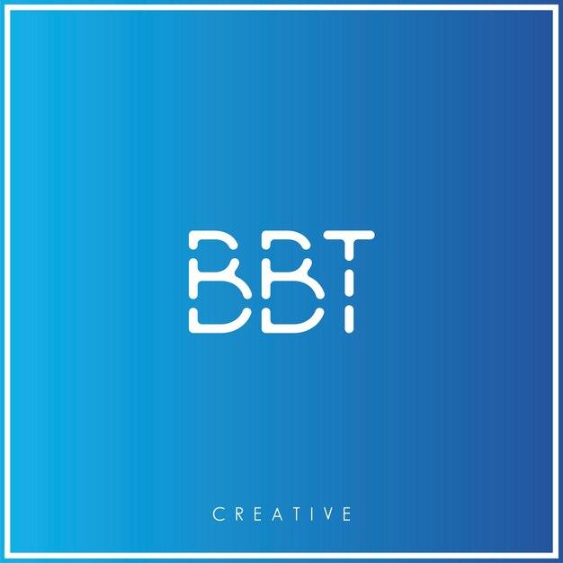 BBT Creative Vector Latter Diseño de logotipo Minimal Logotipo Latter Premium Ilustración vectorial Monograma