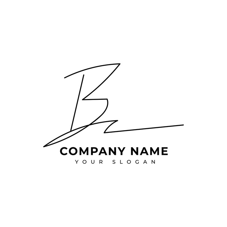 Vector bc diseño vectorial del logotipo de la firma inicial