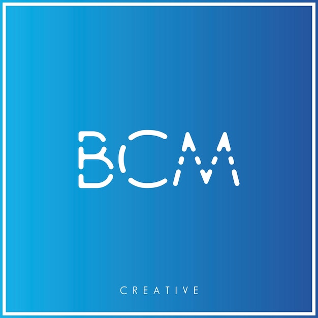 BCM Creative Vector Latter Diseño de logotipo Minimal Logotipo Latter Ilustración vectorial premium Monograma