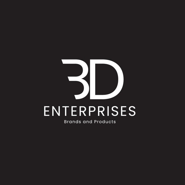 bd iniciales letra monograma diseño del icono del logotipo