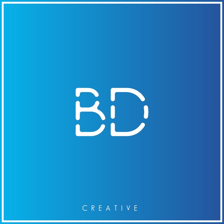 Vector bd premium vector último diseño de logotipo logotipo creativo ilustración vectorial letras del logotipo logotipo creativo
