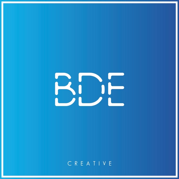 BDE Creative Vector Latter Diseño de logotipo Minimal Logotipo Latter Ilustración vectorial premium Monograma