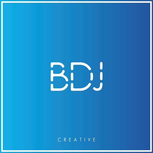 Bdj creative vector latter diseño de logotipo minimal logotipo latter premium ilustración vectorial monograma