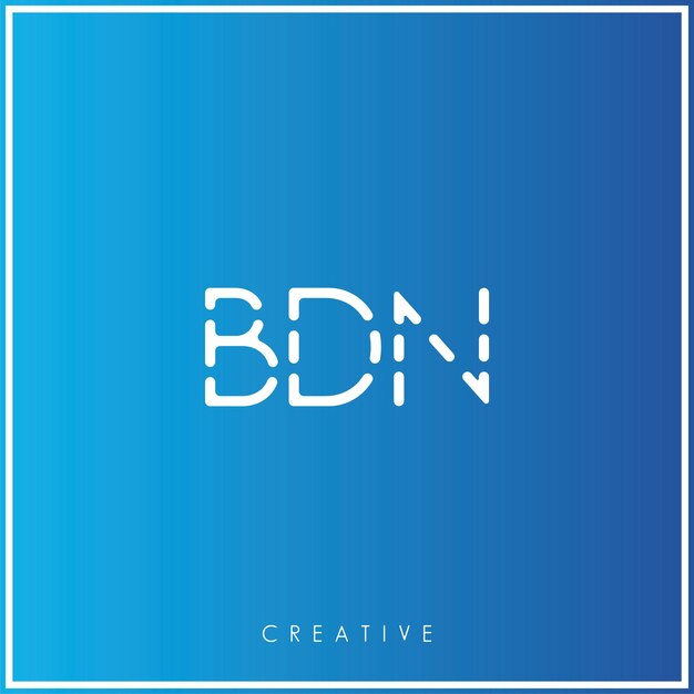 BDN Creative Vector Latter Diseño de logotipo Minimal Logotipo Latter Premium Ilustración vectorial Monograma