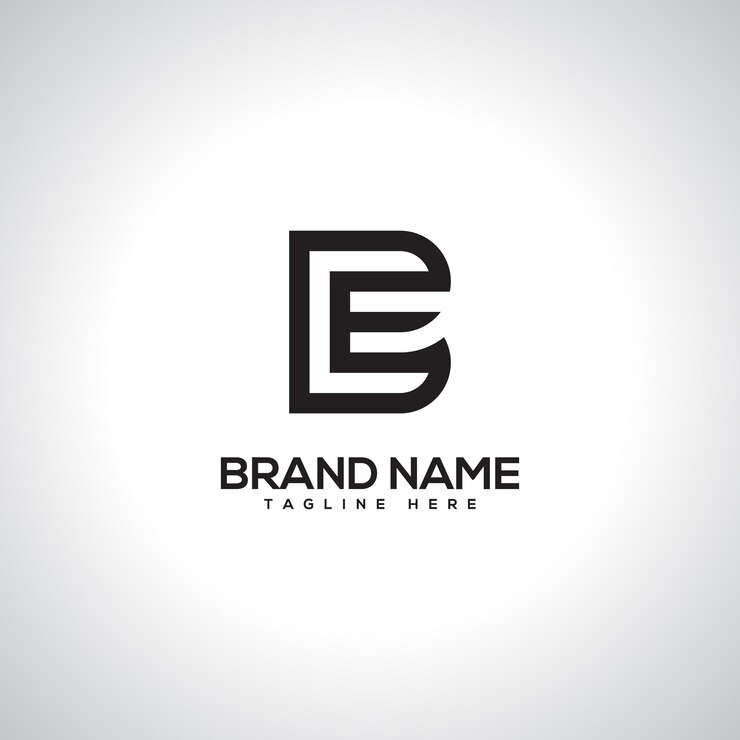 Vector be abstract diseño de la letra única del logotipo símbolo vectorial inicial