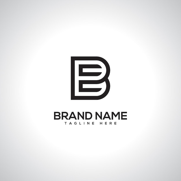 BE ABSTRACT Diseño de la letra única del logotipo Símbolo vectorial inicial
