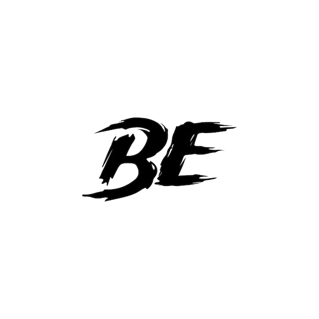 BE Monogram Logo Design letra texto nombre símbolo monocromo logotipo alfabeto carácter simple logo