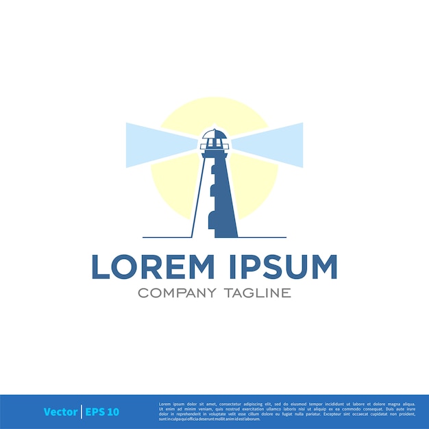 Beacon Icon Logo Vector Template