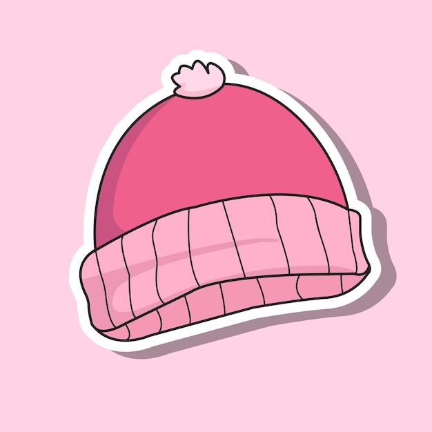 Beanie estilo de dibujos animados ilustración vectorial adhesivo de corte de muerte