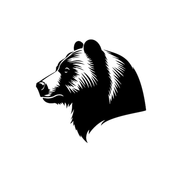 Vector bear head logo mascot emblem