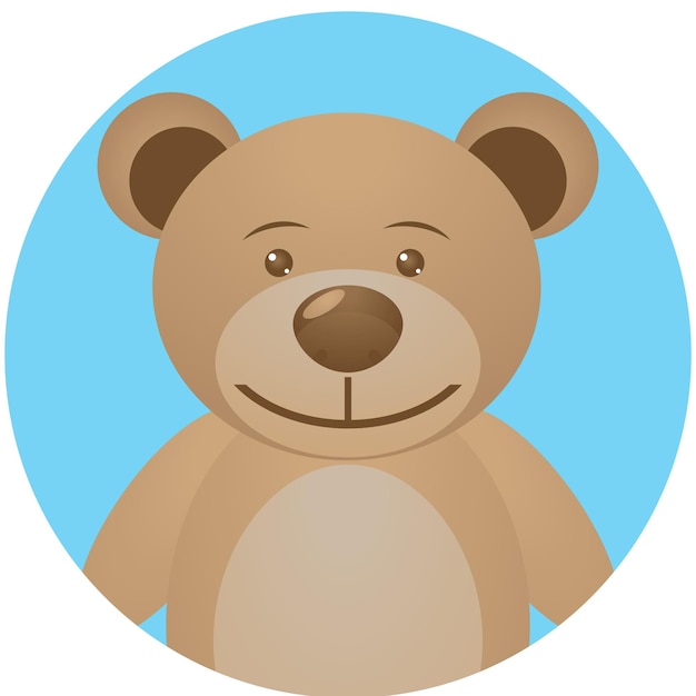 Bear teddy icon aplicación móvil teddy bear y oso de juguete lindo teddy y teddy vector ilustración de diseño plano vectorial