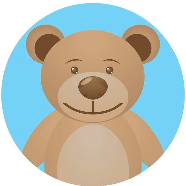 Bear teddy icon aplicación móvil Teddy bear y oso de juguete lindo teddy y teddy vector Ilustración de diseño plano vectorial