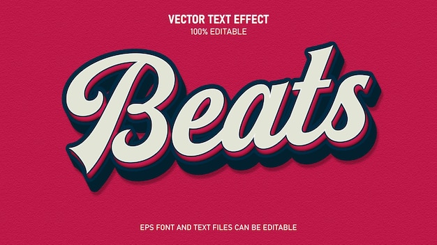 Beats 3d música de texto fiesta efecto de texto editable
