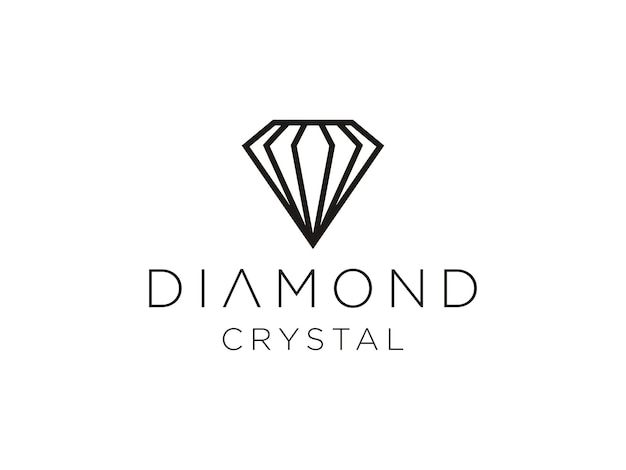 Beauty Diamond Crystal Framework Glass Constellation Diseño de logotipo de lujo utilizable para empresas.