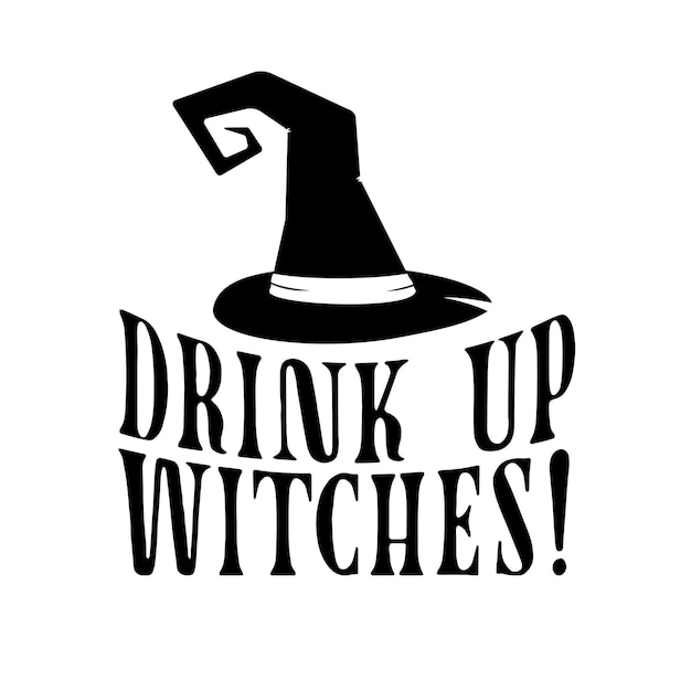 Bebe hasta las brujas Halloween cita clip art