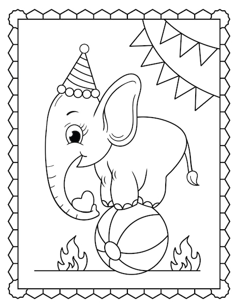 Bebe Elefante Para Colorear Pagina 13