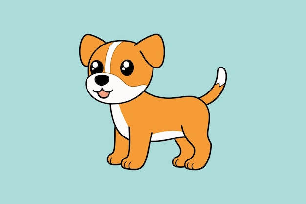 El bebé es un perro lindo. Ilustración vectorial 2