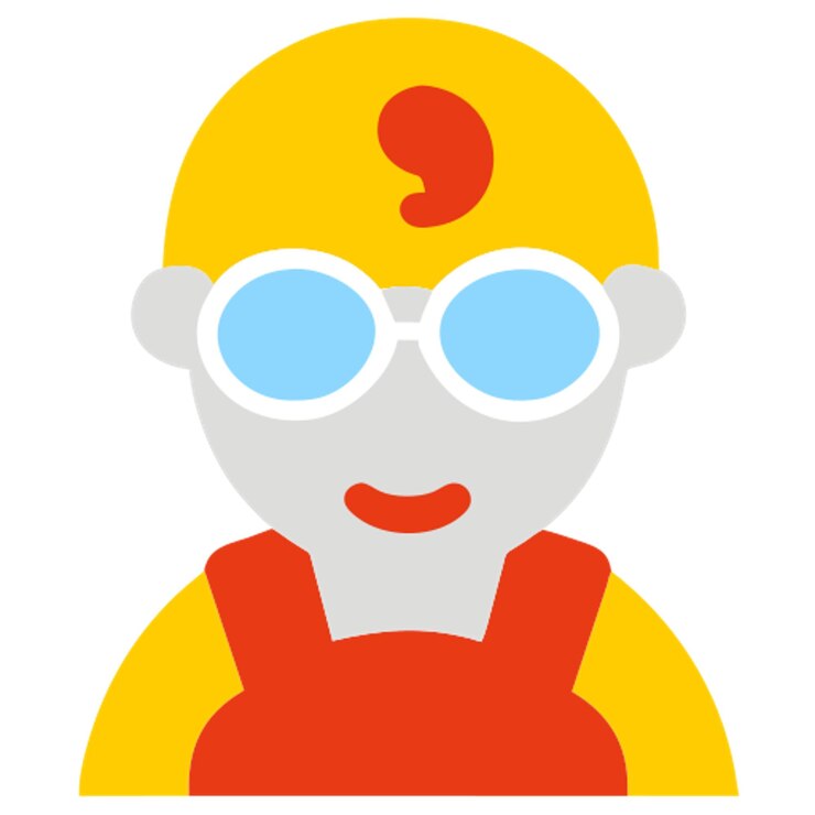 Vector bebé con gafas icono formas de colores