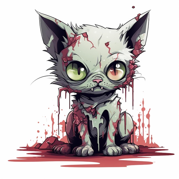 Bebé Gatito Gato Zombi