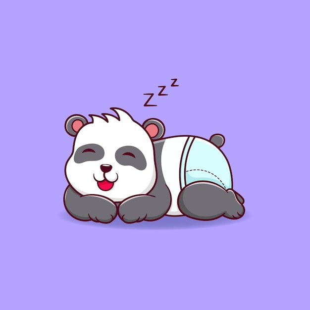 El bebé panda está durmiendo.