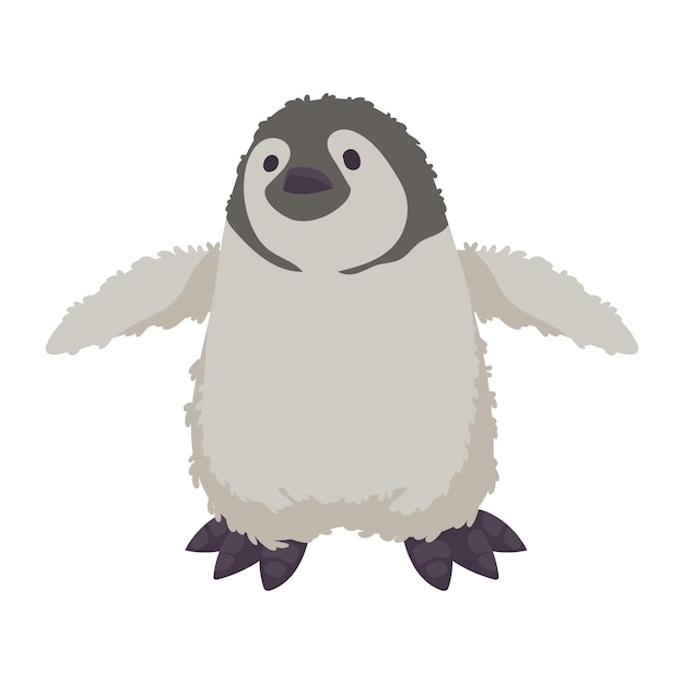 Bebé pingüino personaje animal ártico