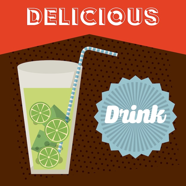 beber diseño de etiqueta retro, ilustración vectorial gráfico eps10