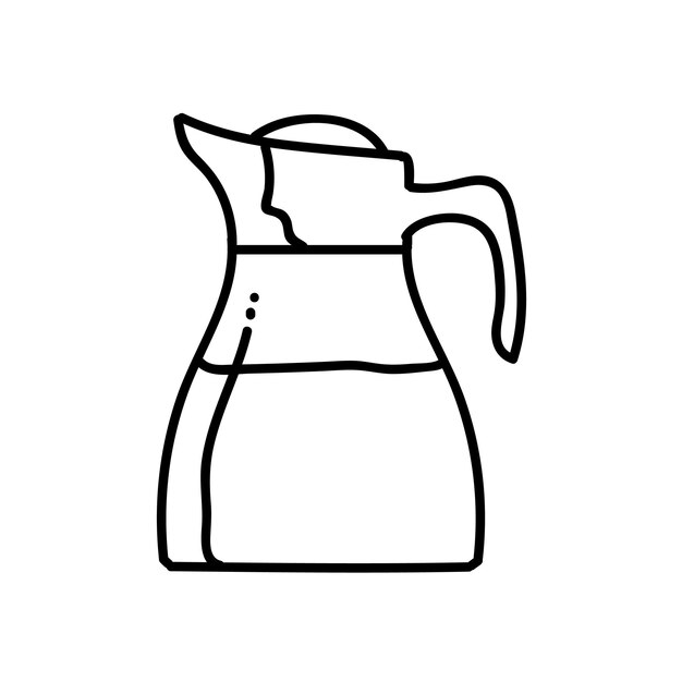 Beber sirviendo jarra ilustración vectorial dibujada a mano