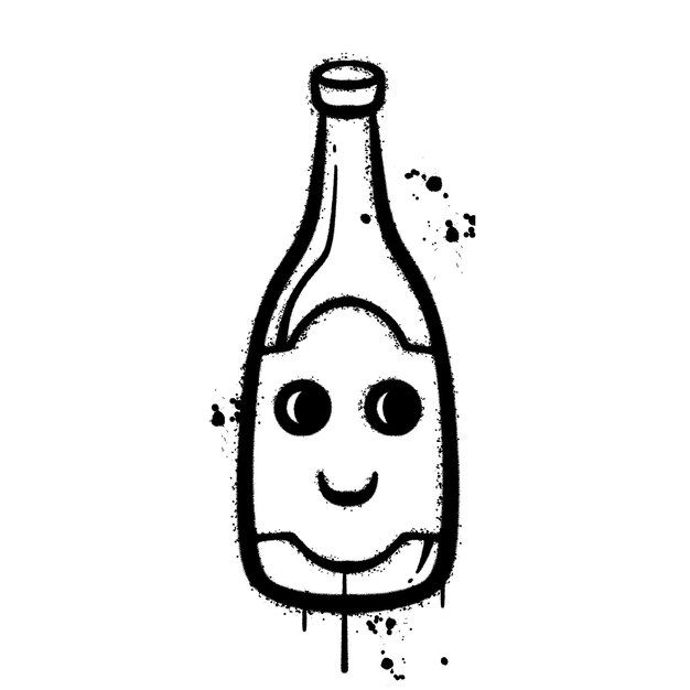 Bebida de botella de spray aislada sobre un fondo blanco