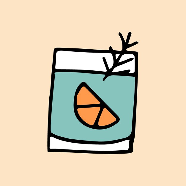 bebida de cóctel bebida de alcohol bar de playa bar de color dibujo doodle vector doodle en un colorido