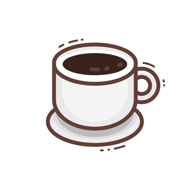 Bebida de diseño de taza de café vectorial