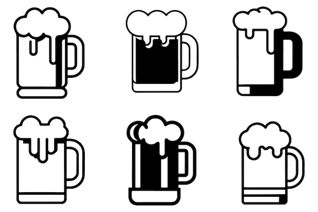 Bebida fría Diseño de icono de fiesta Vector de vector en fondo blanco Ilustración de stock