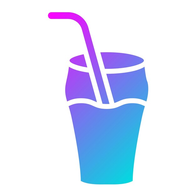 Bebida fría Ilustración del diseño del icono vectorial