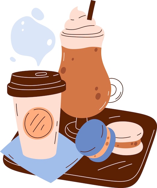 Bebidas de café con galletas