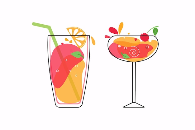 Vector bebidas de colores