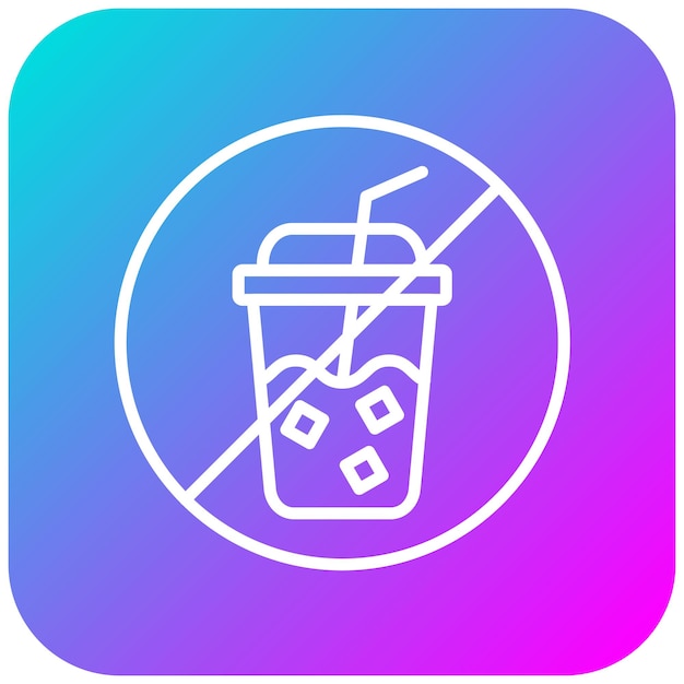 Bebidas no permitidas icono vectorial Se puede usar para el conjunto de iconos de bolos