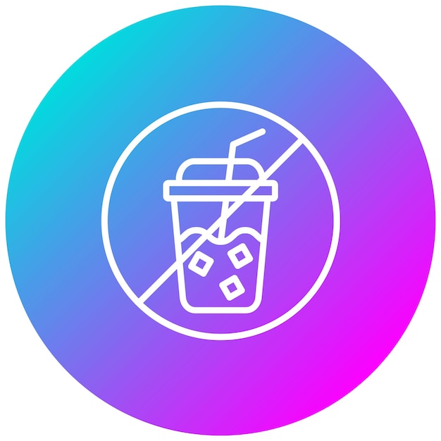 Bebidas no permitidas icono vectorial Se puede usar para el conjunto de iconos de bolos
