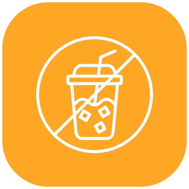 Bebidas no permitidas icono vectorial Se puede usar para el conjunto de iconos de bolos