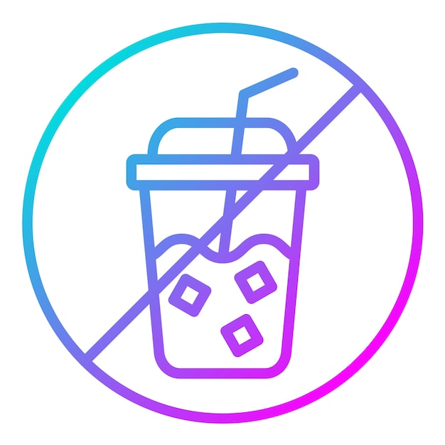 Bebidas no permitidas icono vectorial Se puede usar para el conjunto de iconos de bolos