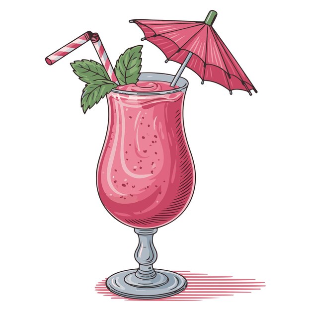 Bebidas de verano de vidrio Clipart