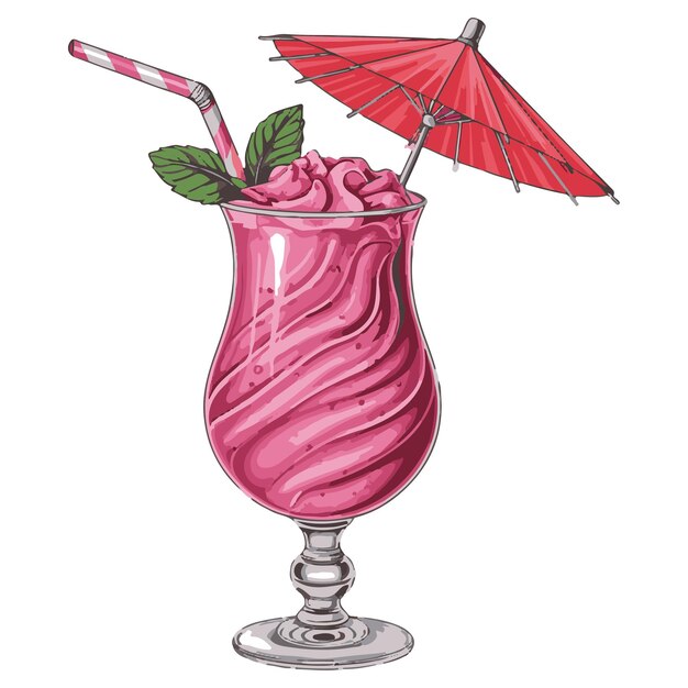 Bebidas de verano de vidrio Clipart