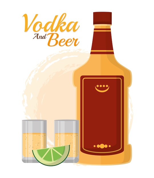 Bebidas de vodka y cerveza