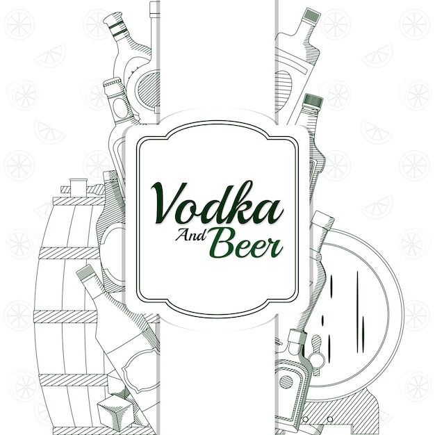 Bebidas de vodka y cerveza