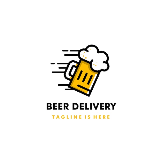 Beer delivery logo icon design