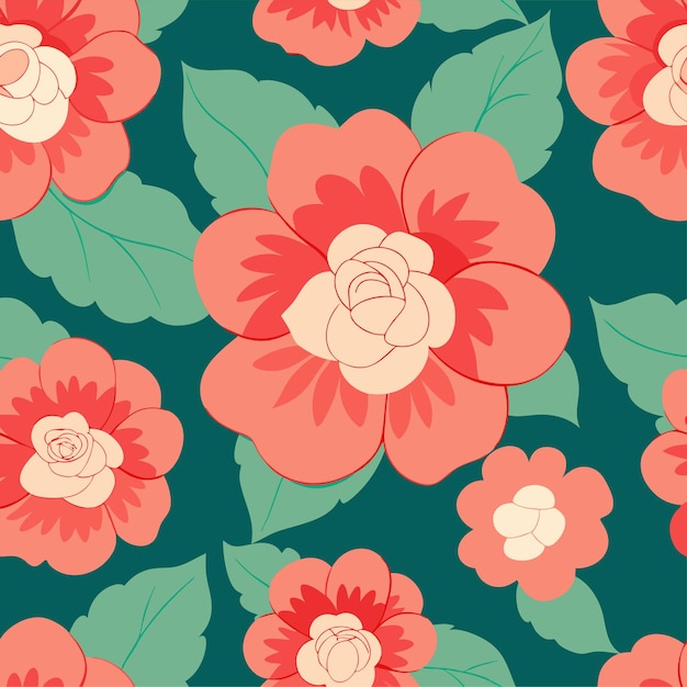 Begoña flor patrón sin costuras arte vectorial e ilustración