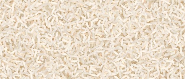 Vector beige basmati o arroz sin cocer jazmín de patrones sin fisuras