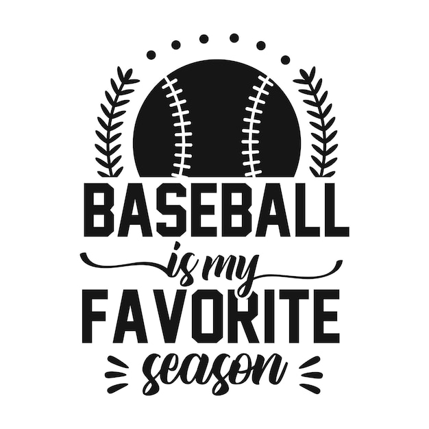 El béisbol es mi temporada favorita el diseño de camisetas de tipografía de béisbol